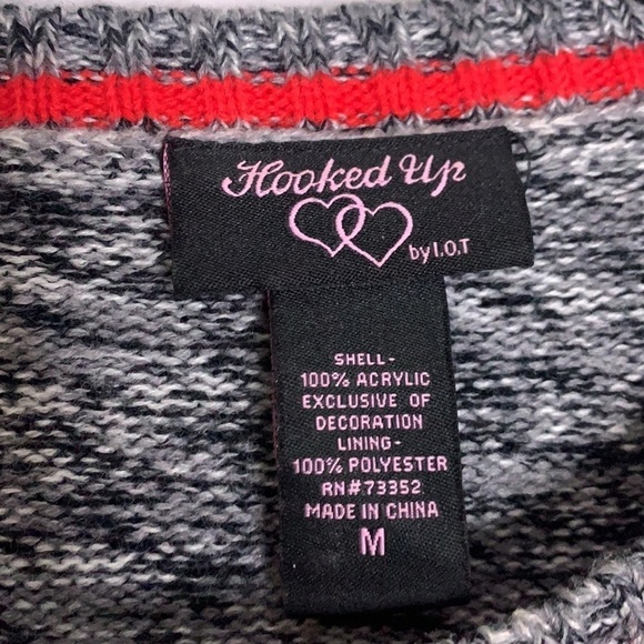 Hooked up light up Santa Claus knit crewneck Pullover Sweater Medium - Picture 8 of 9